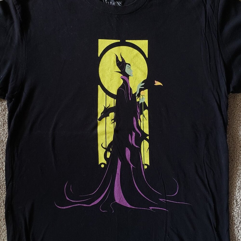 Maleficent art nouveau style t-shirt SMALL Disney Villains Sleeping Beauty Jolie - Picture 4 of 4